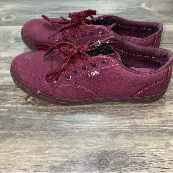 burgundy color vans